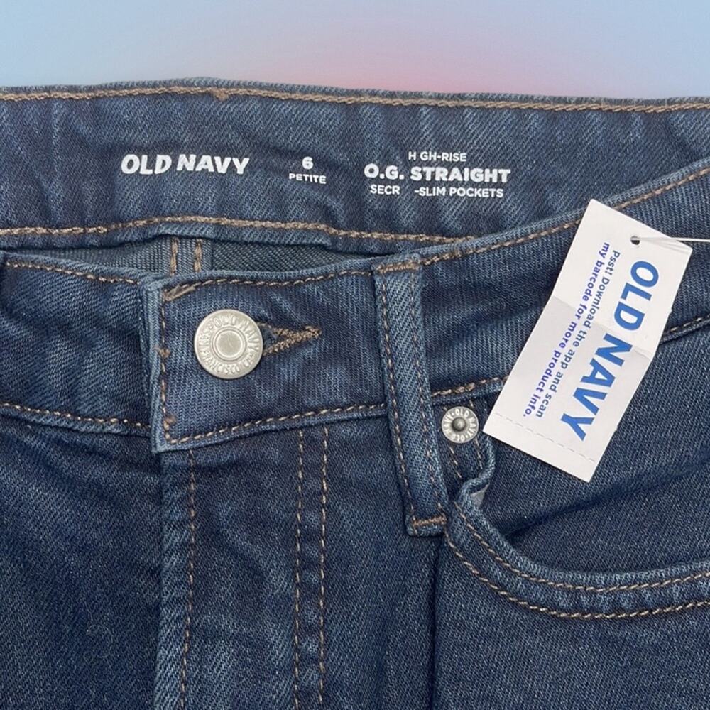OLD NAVY Women’s 6P High Rise O.G. STRAIGHT Blue Jeans